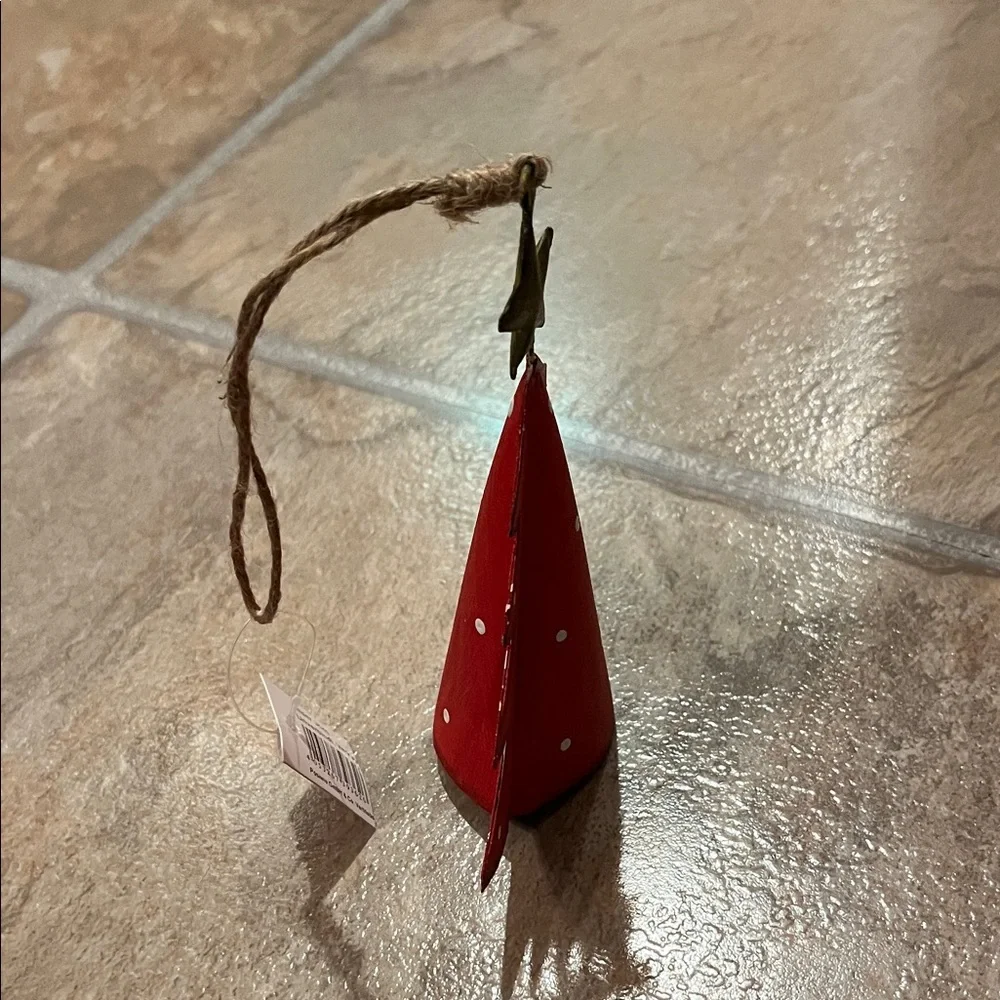 Unique German Red Christmas Tree Ornament w/bell